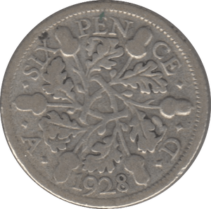 1928 SIXPENCE ( FAIR ) 6 - Sixpence - Cambridgeshire Coins