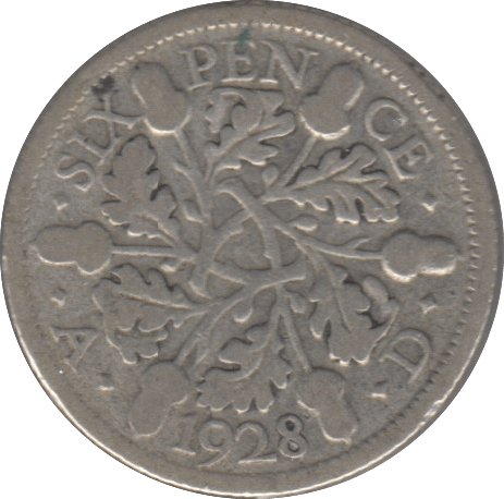 1928 SIXPENCE ( FAIR ) 6 - Sixpence - Cambridgeshire Coins