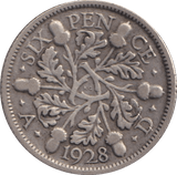1928 SIXPENCE ( FINE ) - Sixpence - Cambridgeshire Coins