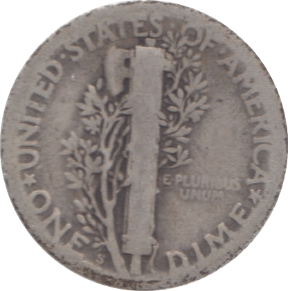 1928 USA SILVER DIME 10 CENTS - SILVER WORLD COINS - Cambridgeshire Coins