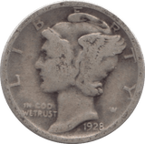1928 USA SILVER DIME DENVER MINT - SILVER WORLD COINS - Cambridgeshire Coins