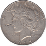 1928 USA SILVER PEACE DOLLAR B - SILVER WORLD COINS - Cambridgeshire Coins