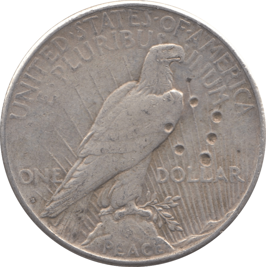 1928 USA SILVER PEACE DOLLAR B - SILVER WORLD COINS - Cambridgeshire Coins