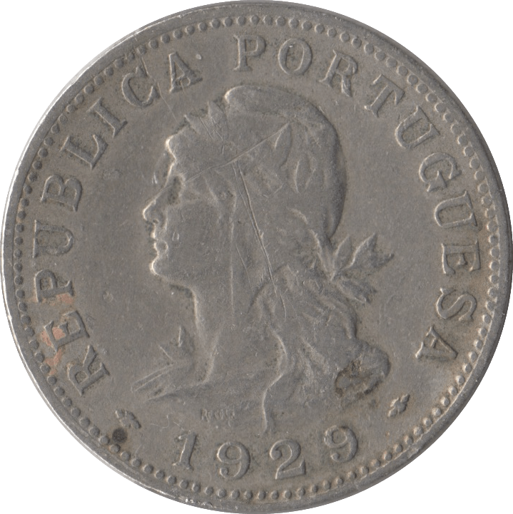 1929 50 CENTAVOS PORTUGAL - WORLD COINS - Cambridgeshire Coins