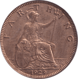 1929 FARTHING ( BU ) - Farthing - Cambridgeshire Coins