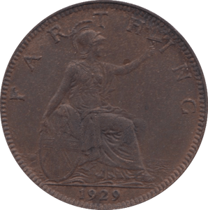 1929 FARTHING ( EF ) 2 - Farthing - Cambridgeshire Coins