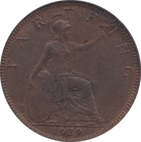 1929 FARTHING ( EF ) 2 - Farthing - Cambridgeshire Coins