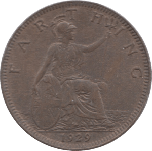1929 FARTHING ( UNC ) 18 - Farthing - Cambridgeshire Coins