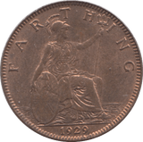 1929 FARTHING ( UNC ) 2 - Farthing - Cambridgeshire Coins