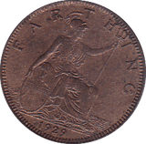 1929 FARTHING ( UNC ) - Farthing - Cambridgeshire Coins