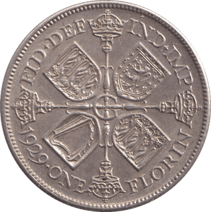 1929 FLORIN ( AUNC ) - FLORIN - Cambridgeshire Coins