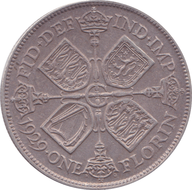 1929 FLORIN ( EF ) B - Florin - Cambridgeshire Coins