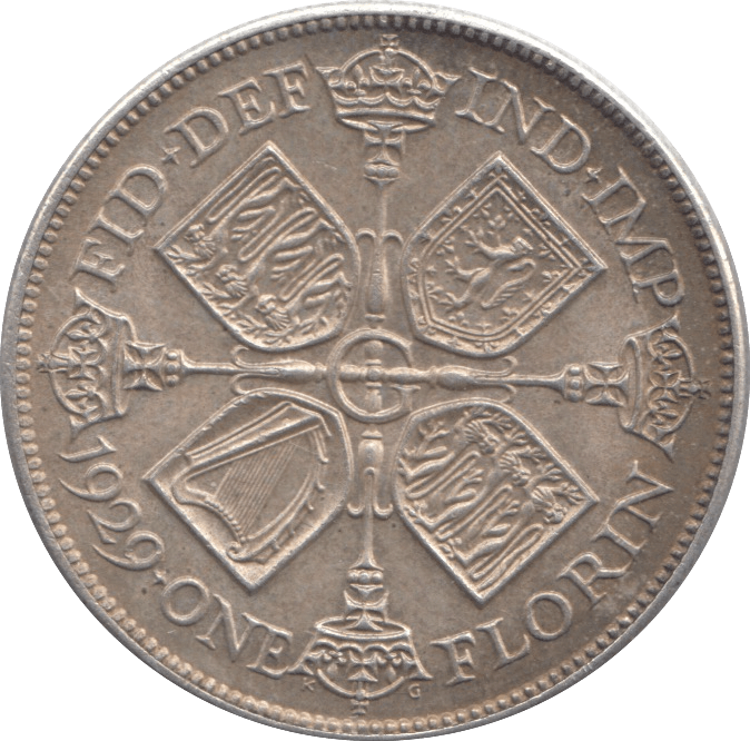 1929 FLORIN ( EF ) - FLORIN - Cambridgeshire Coins
