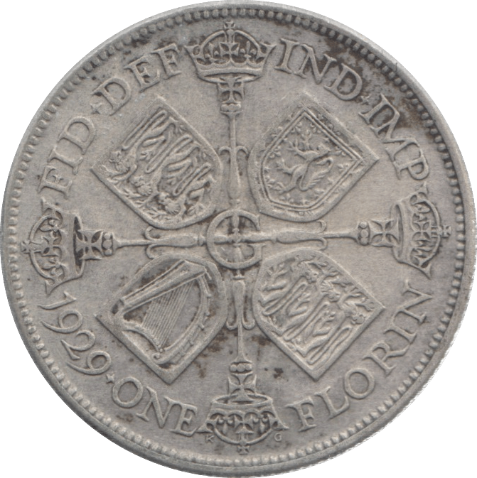 1929 FLORIN ( GVF ) 2 - Florin - Cambridgeshire Coins