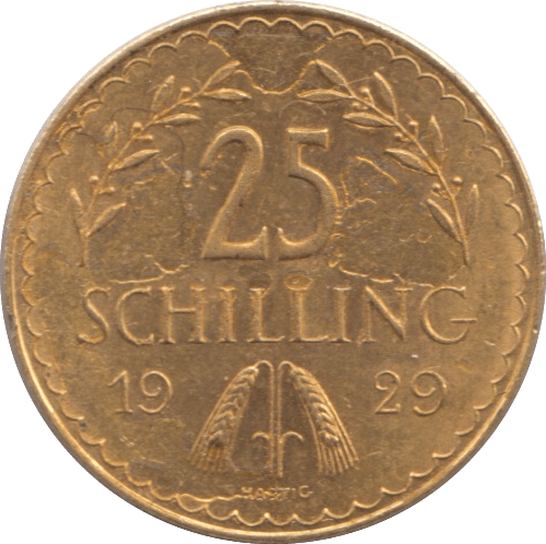 1929 GOLD 25 SCHILLING AUSTRIA - Gold World Coins - Cambridgeshire Coins