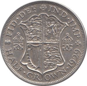1929 HALFCROWN 2 ( EF ) - Halfcrown - Cambridgeshire Coins