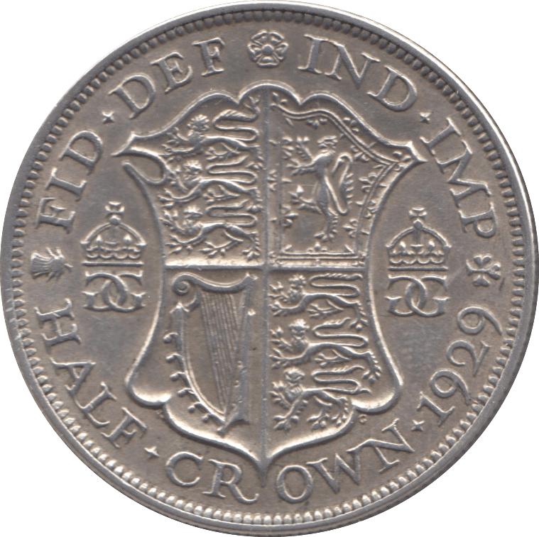1929 HALFCROWN 2 ( EF ) - Halfcrown - Cambridgeshire Coins