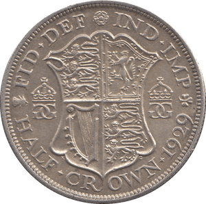 1929 HALFCROWN ( EF ) A - Halfcrown - Cambridgeshire Coins