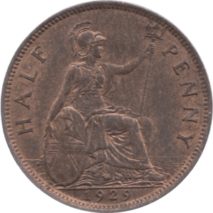 1929 HALFPENNY 3 ( UNC ) - Halfpenny - Cambridgeshire Coins