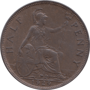 1929 HALFPENNY ( AUNC ) 24 - Halfpenny - Cambridgeshire Coins