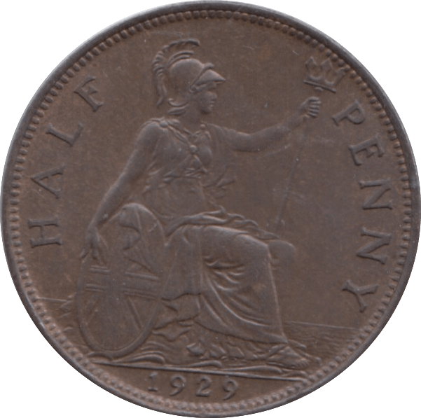 1929 HALFPENNY ( AUNC ) 24 - Halfpenny - Cambridgeshire Coins