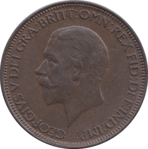 1929 HALFPENNY ( AUNC ) 24 - Halfpenny - Cambridgeshire Coins