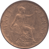 1929 HALFPENNY ( BU ) - Halfpenny - Cambridgeshire Coins