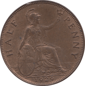 1929 HALFPENNY ( GVF ) - HALFPENNY - Cambridgeshire Coins
