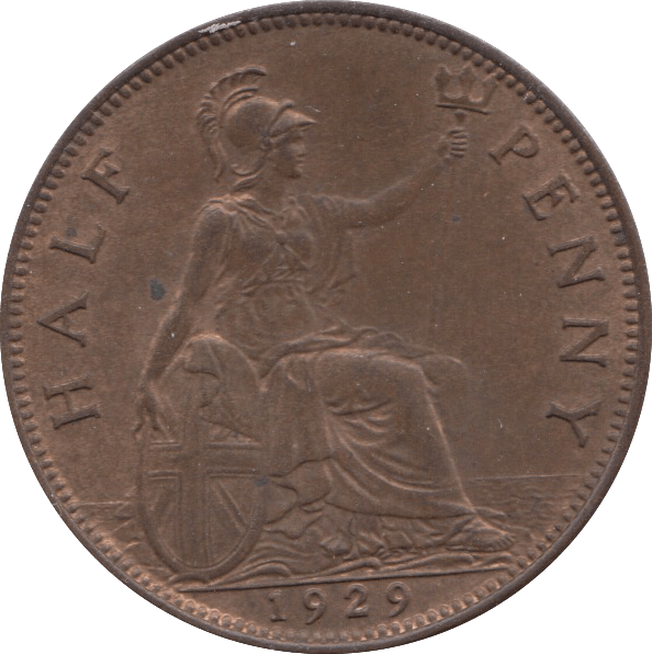 1929 HALFPENNY ( GVF ) - HALFPENNY - Cambridgeshire Coins