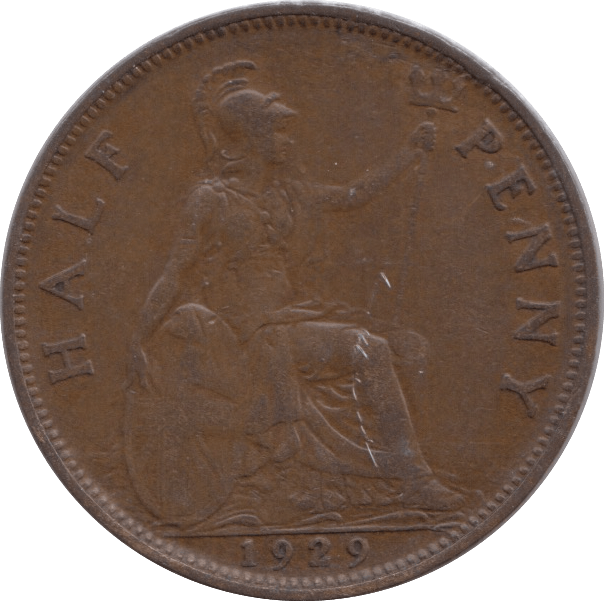 1929 HALFPENNY ( GVF ) - HALFPENNY - Cambridgeshire Coins