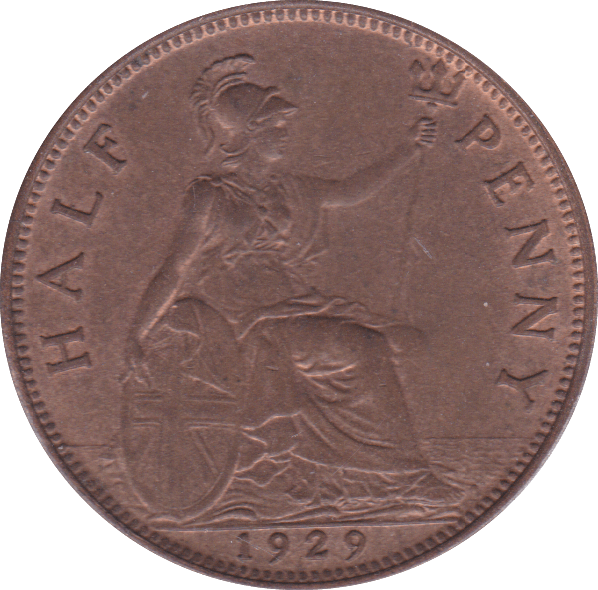 1929 HALFPENNY ( UNC ) A - Halfpenny - Cambridgeshire Coins