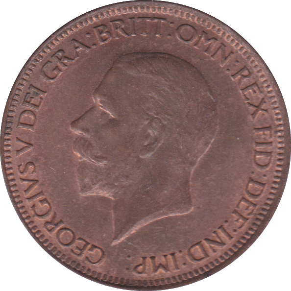 1929 HALFPENNY ( UNC ) D - Halfpenny - Cambridgeshire Coins