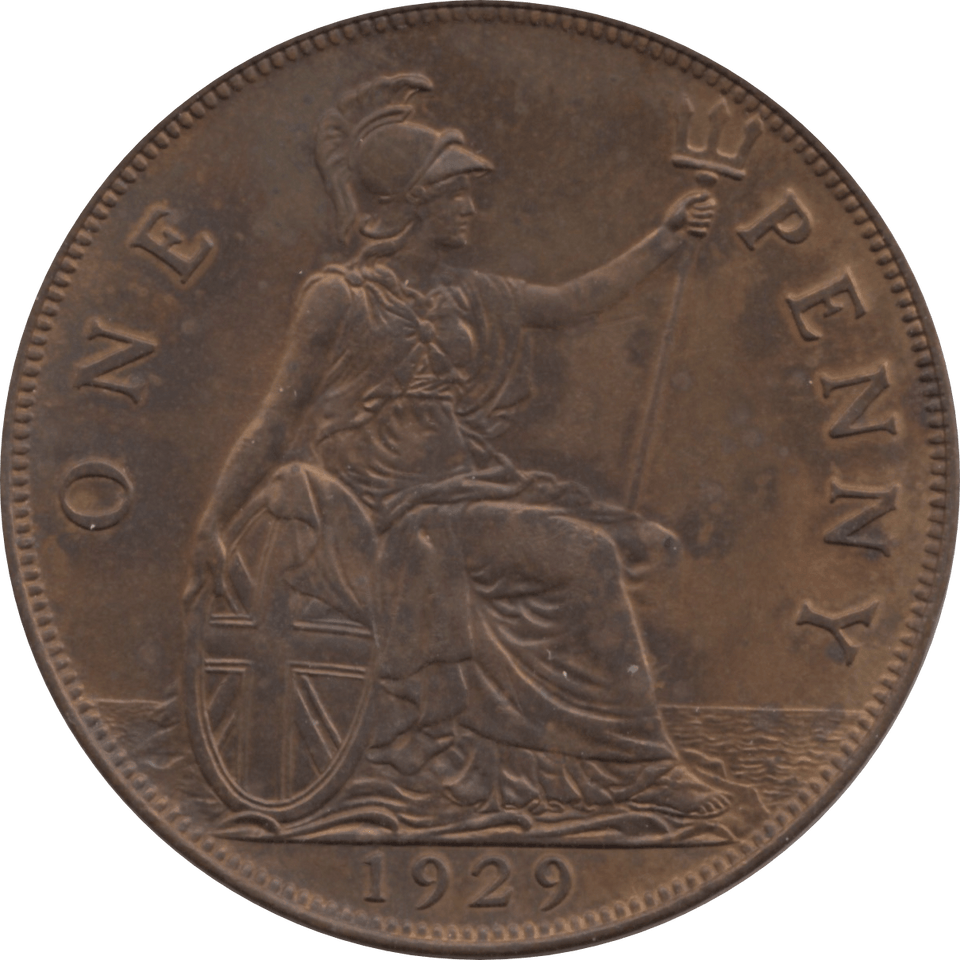 1929 PENNY 1 ( UNC ) 74 - Penny - Cambridgeshire Coins