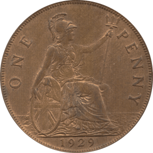 1929 PENNY ( AUNC ) 7 - Penny - Cambridgeshire Coins