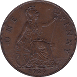 1929 PENNY ( AUNC ) - Penny - Cambridgeshire Coins