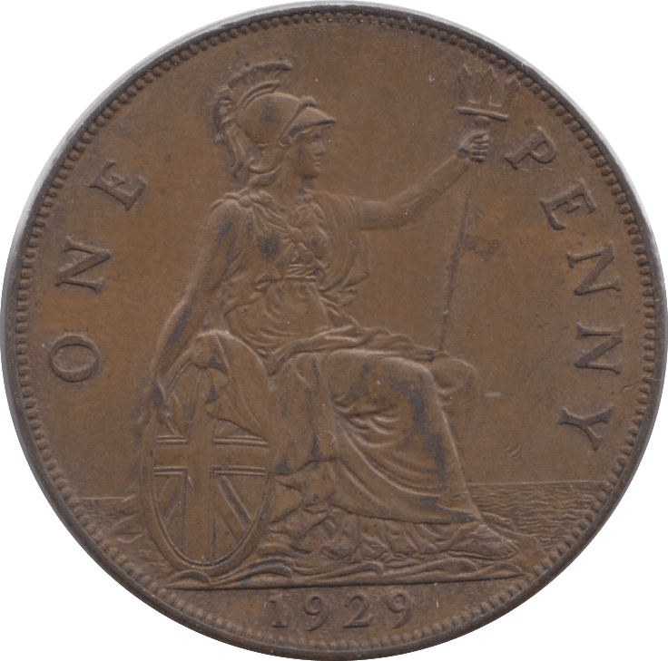 1929 PENNY ( AUNC ) - Penny - Cambridgeshire Coins
