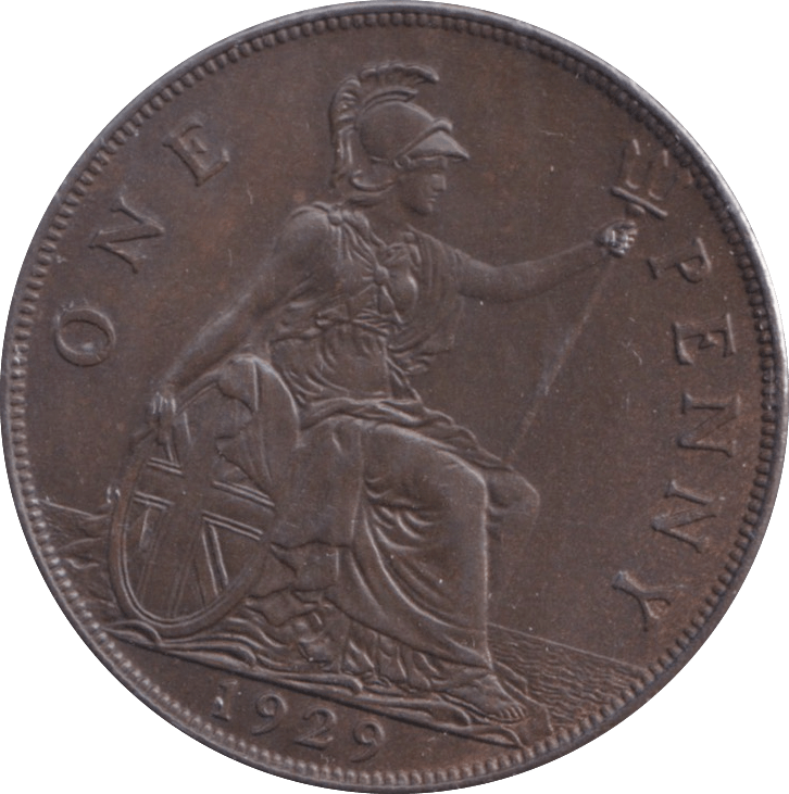 1929 PENNY ( AUNC ) - Penny - Cambridgeshire Coins