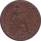 1929 PENNY ( EF ) - Penny - Cambridgeshire Coins
