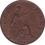 1929 PENNY ( EF ) - Penny - Cambridgeshire Coins