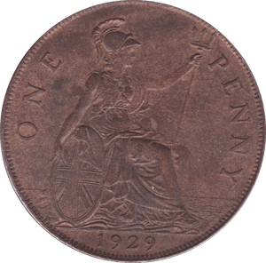 1929 PENNY ( UNC ) - Penny - Cambridgeshire Coins