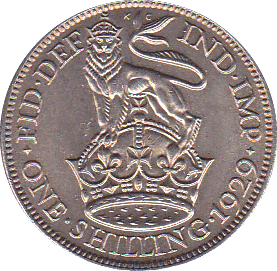 1929 SHILLING ( AUNC ) - Shilling - Cambridgeshire Coins