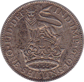 1929 SHILLING ( EF ) . - Shilling - Cambridgeshire Coins