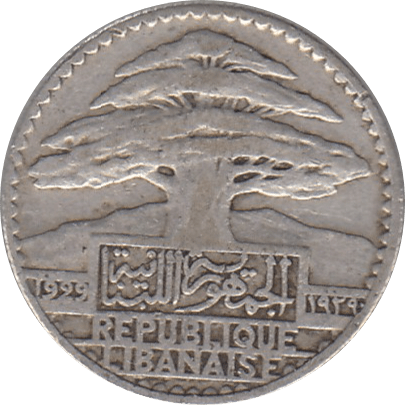 1929 SILVER 10 PIASTRAS LEBANON REF H128 - SILVER WORLD COINS - Cambridgeshire Coins