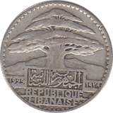 1929 SILVER 10 PIASTRAS LEBANON REF H128 - SILVER WORLD COINS - Cambridgeshire Coins