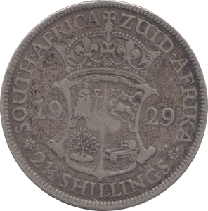 1929 SILVER 2 1/2 SHILLING SOUTH AFRICA - SILVER WORLD COINS - Cambridgeshire Coins