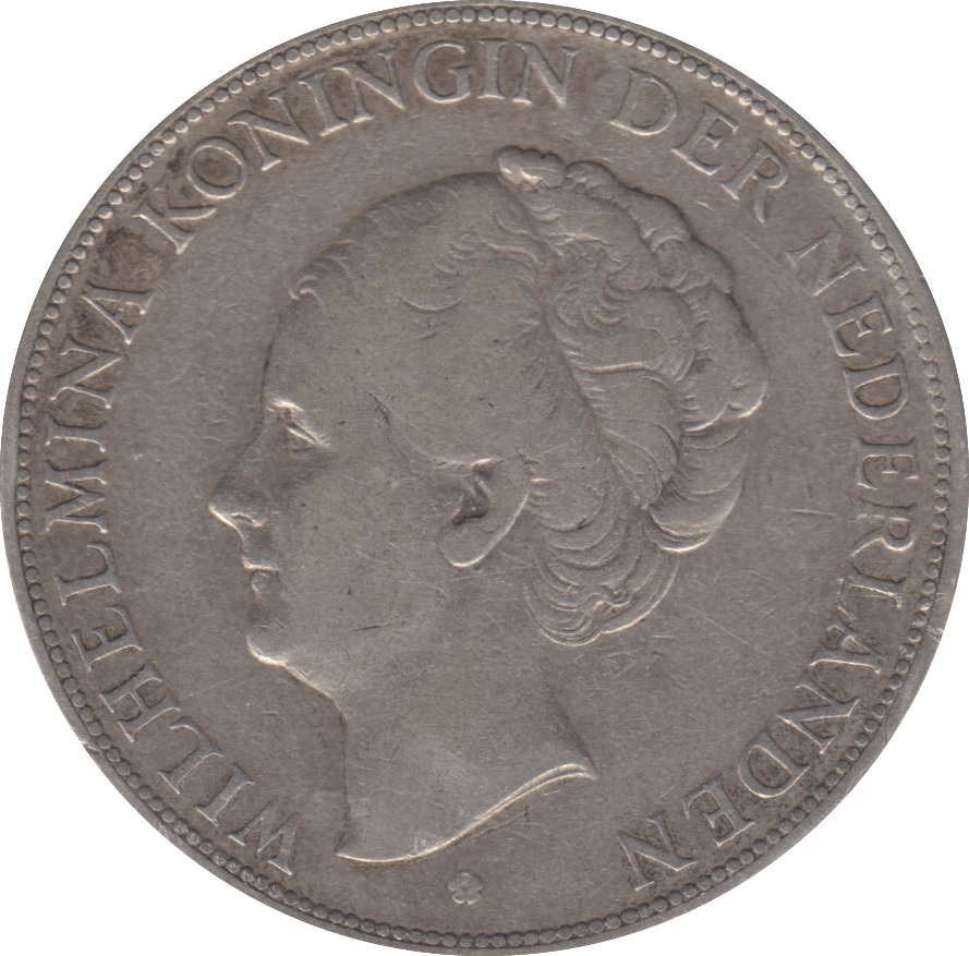 1929 SILVER 2.5 GUILDER DUTCH - WORLD SILVER COINS - Cambridgeshire Coins