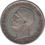 1929 SILVER 5 LIRA ITALY - SILVER WORLD COINS - Cambridgeshire Coins