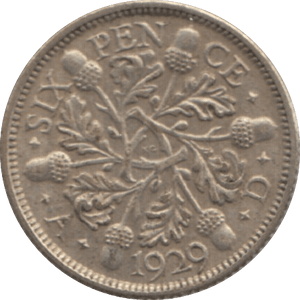 1929 SIXPENCE ( EF ) 1 - Sixpence - Cambridgeshire Coins