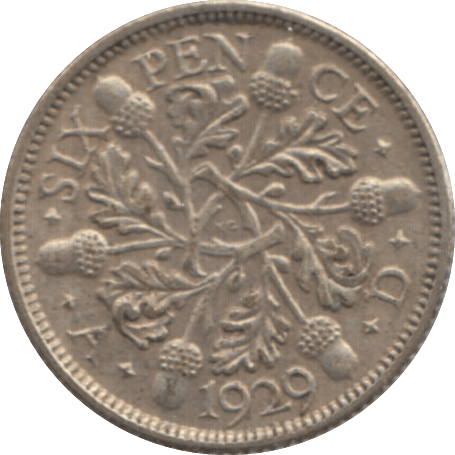 1929 SIXPENCE ( EF ) 1 - Sixpence - Cambridgeshire Coins