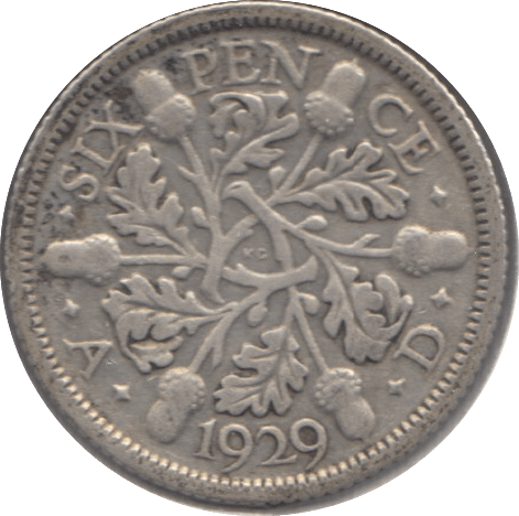 1929 SIXPENCE ( FINE ) 2 - Sixpence - Cambridgeshire Coins